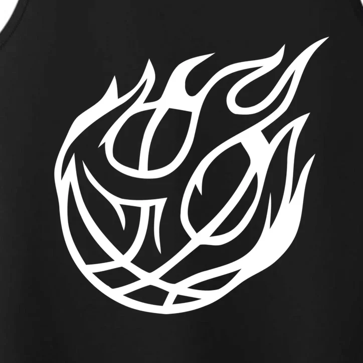 Basketball On Fire Gift Basketball Gift Performance Tank