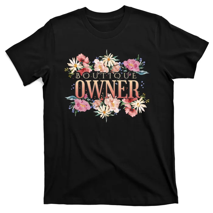 Boutique Owner Floral T-Shirt