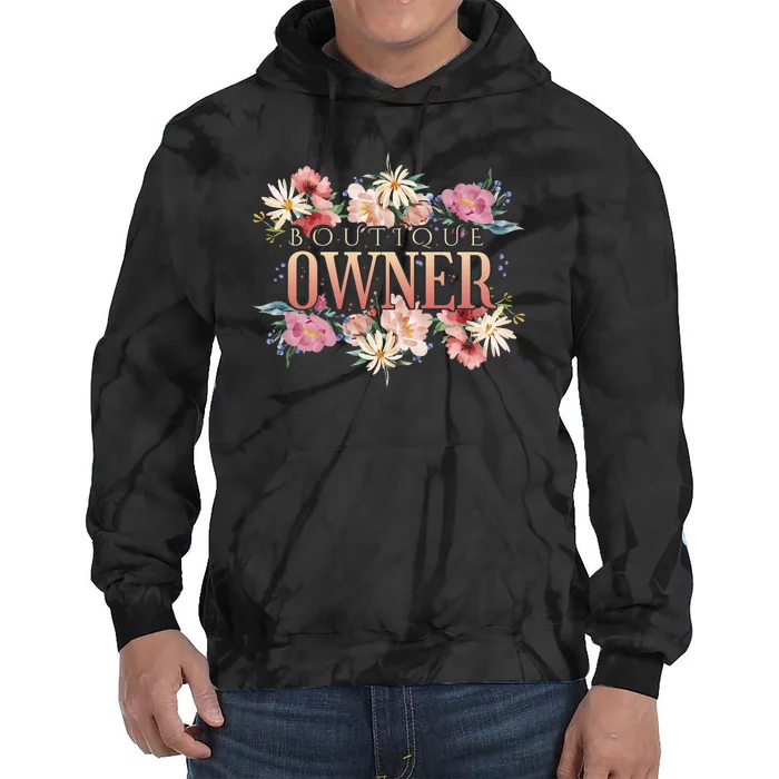 Boutique Owner Floral Tie Dye Hoodie