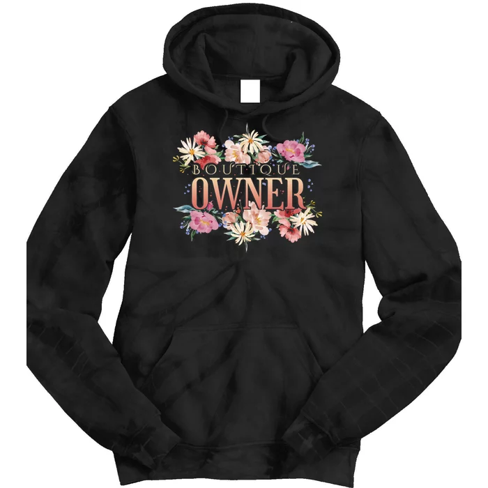 Boutique Owner Floral Tie Dye Hoodie