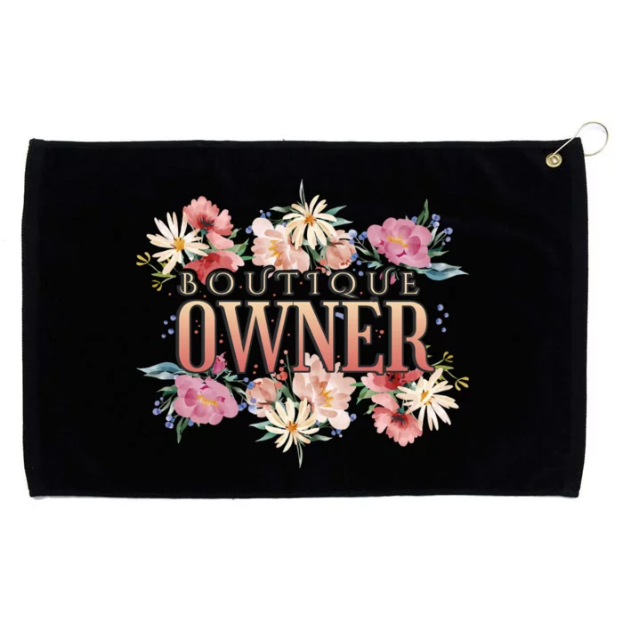 Boutique Owner Floral Grommeted Golf Towel