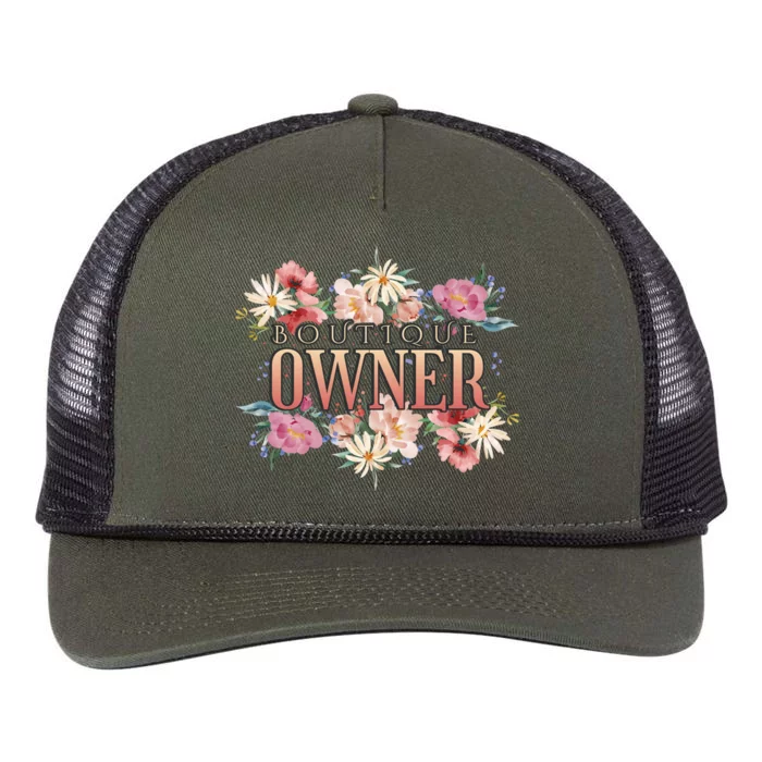 Boutique Owner Floral Retro Rope Trucker Hat Cap