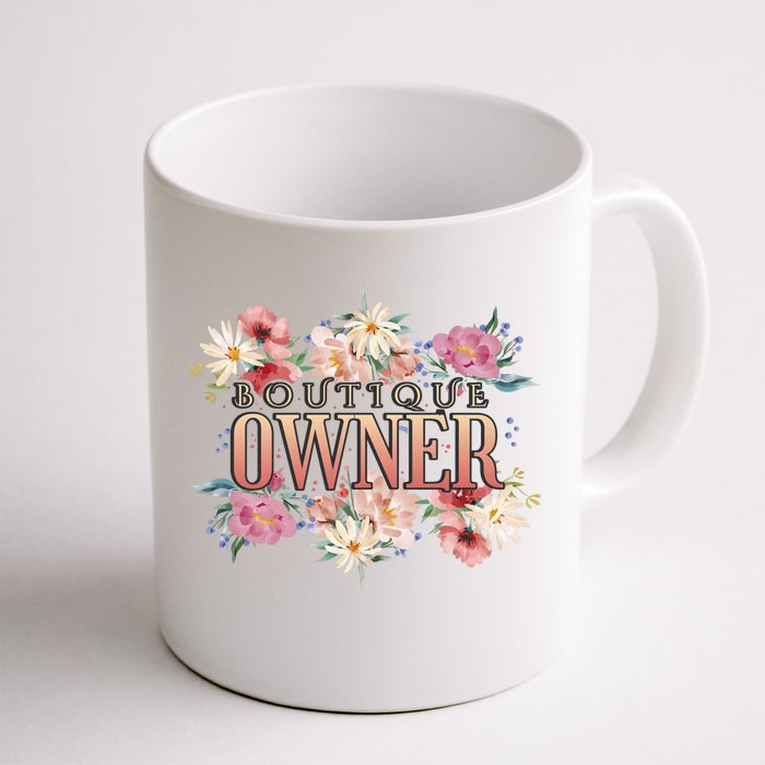 Boutique Owner Floral Front & Back Coffee Mug