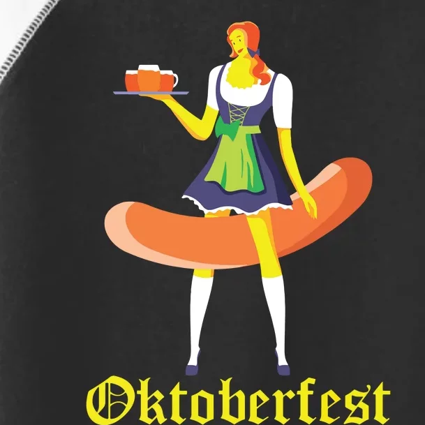 Barmaid Oktoberfest Funny German Woman Dirndl Bratwurst Toddler Fine Jersey T-Shirt