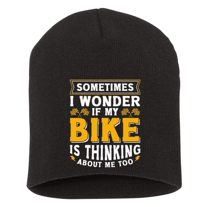 Biker Outfit Funny Motorcycle Quotes Accessories For Men Short Acrylic Beanie