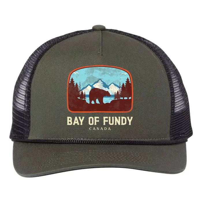 Bay Of Fundy Canada Retro Rope Trucker Hat Cap