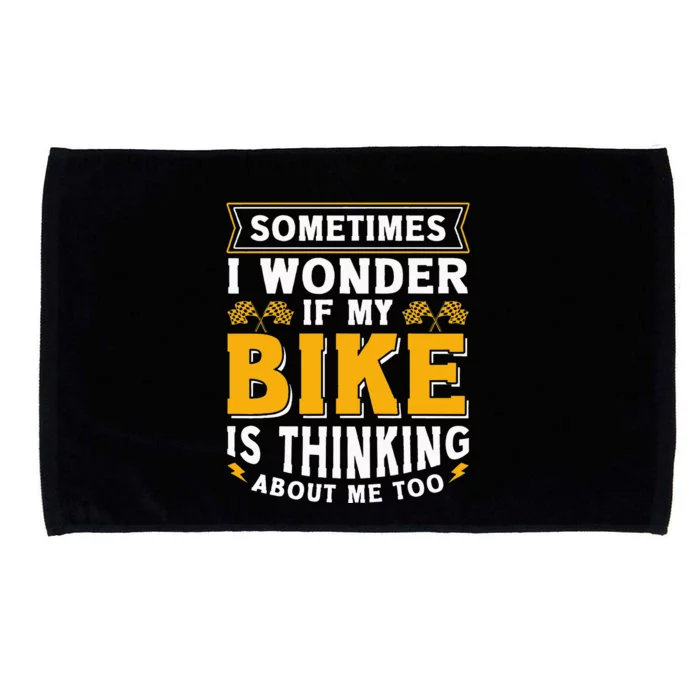 Biker Outfit Funny Motorcycle Quotes Accessories For Men Microfiber Hand Towel