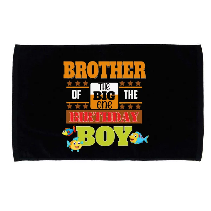 Big One Fishing Theme Brother Of The Birthday Microfiber Hand Towel