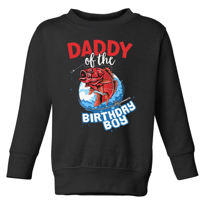 Big One Fishing Theme Daddy Of The Birthday Toddler Sweatshirt