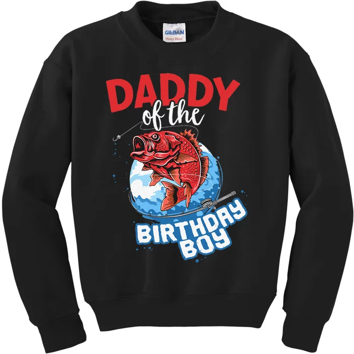 Big One Fishing Theme Daddy Of The Birthday Kids Sweatshirt