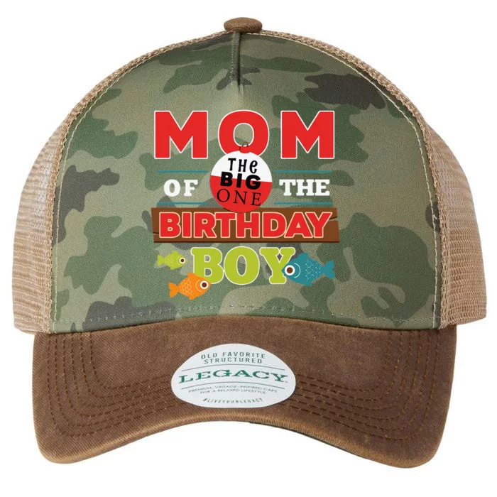 Big One Fishing Theme Mom Of The Birthday Legacy Tie Dye Trucker Hat