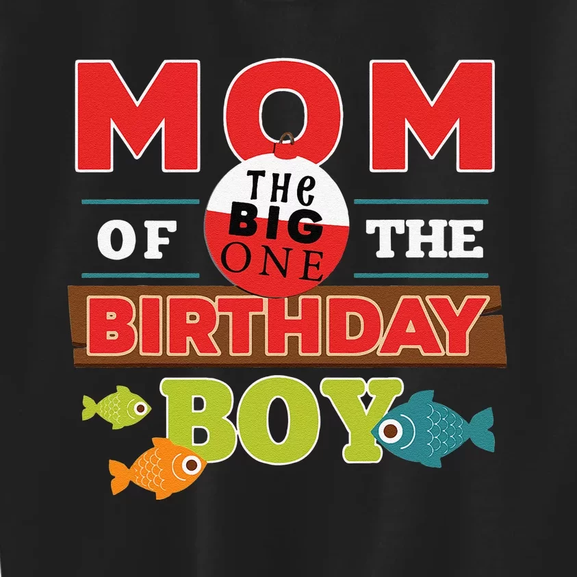 Big One Fishing Theme Mom Of The Birthday Kids Sweatshirt