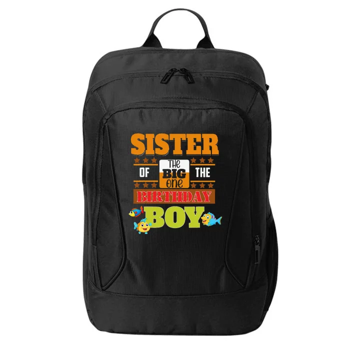 Big One Fishing Theme Sister Of The Birthday City Backpack