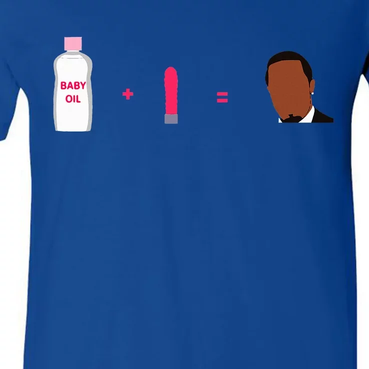 Baby Oil Funny Diddy Meme V-Neck T-Shirt