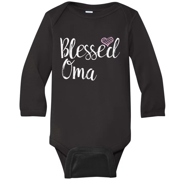 Blessed Oma grandma gifts Baby Long Sleeve Bodysuit