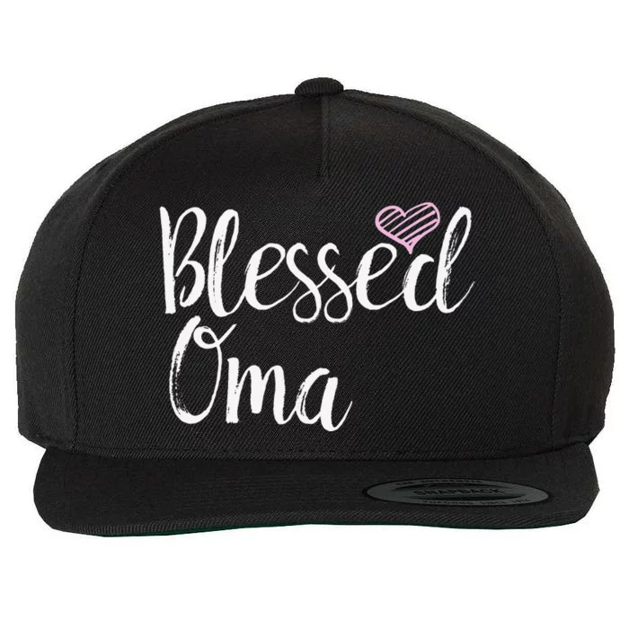 Blessed Oma grandma gifts Wool Snapback Cap