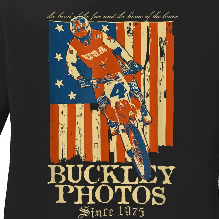 Buckley Old Glory Ladies Long Sleeve Shirt