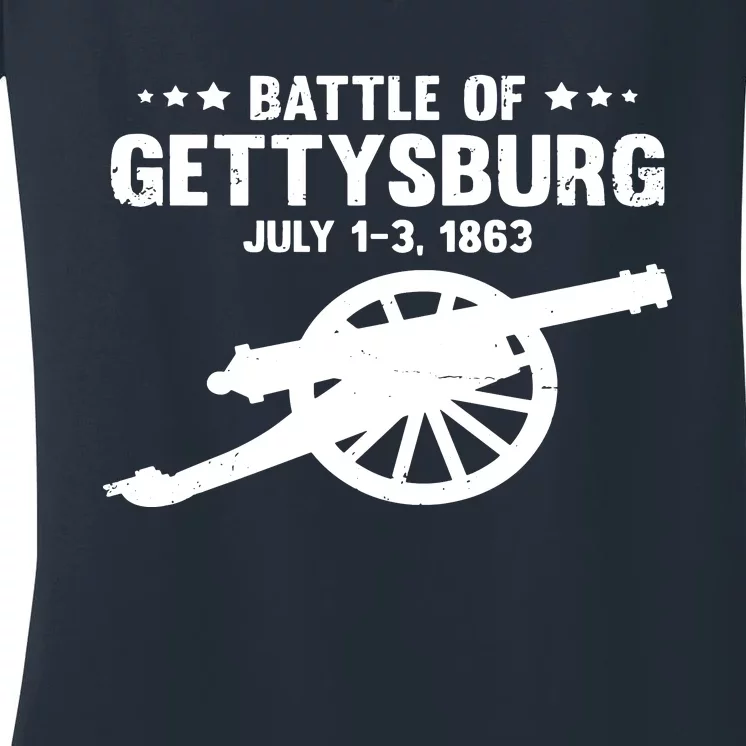 Battle Of Gettysburg Battlefield US American Civil War Women's V-Neck T-Shirt