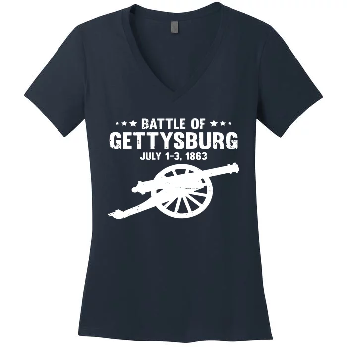 Battle Of Gettysburg Battlefield US American Civil War Women's V-Neck T-Shirt