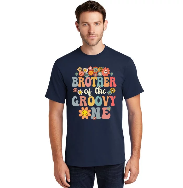 Brother Of Groovy One Matching Family 1st Birthday Party Tall T-Shirt