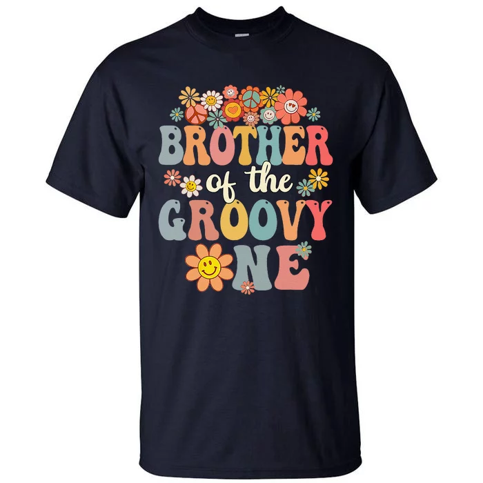 Brother Of Groovy One Matching Family 1st Birthday Party Tall T-Shirt