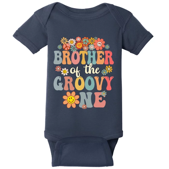 Brother Of Groovy One Matching Family 1st Birthday Party Baby Bodysuit