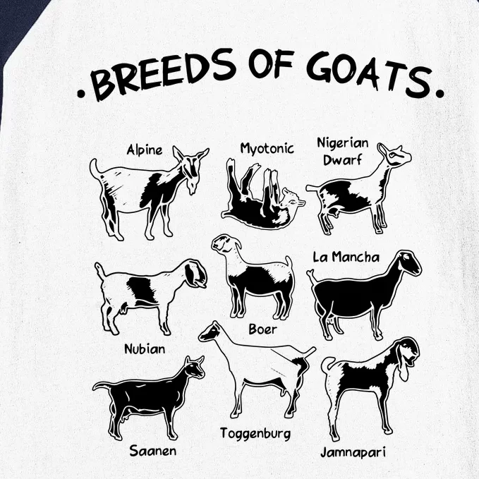 Breeds Of Goats Farmer Women Goat Baseball Sleeve Shirt