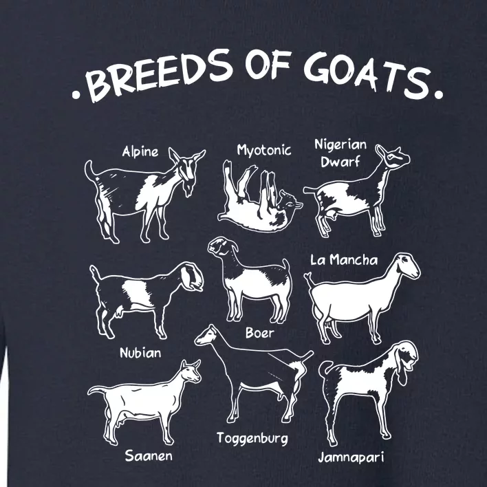 Breeds Of Goats Farmer Women Goat Toddler Sweatshirt