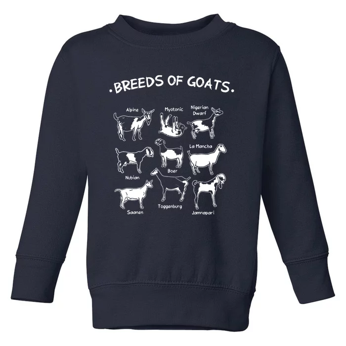 Breeds Of Goats Farmer Women Goat Toddler Sweatshirt