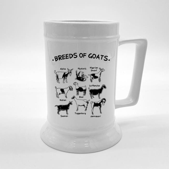 Breeds Of Goats Farmer Women Goat Front & Back Beer Stein