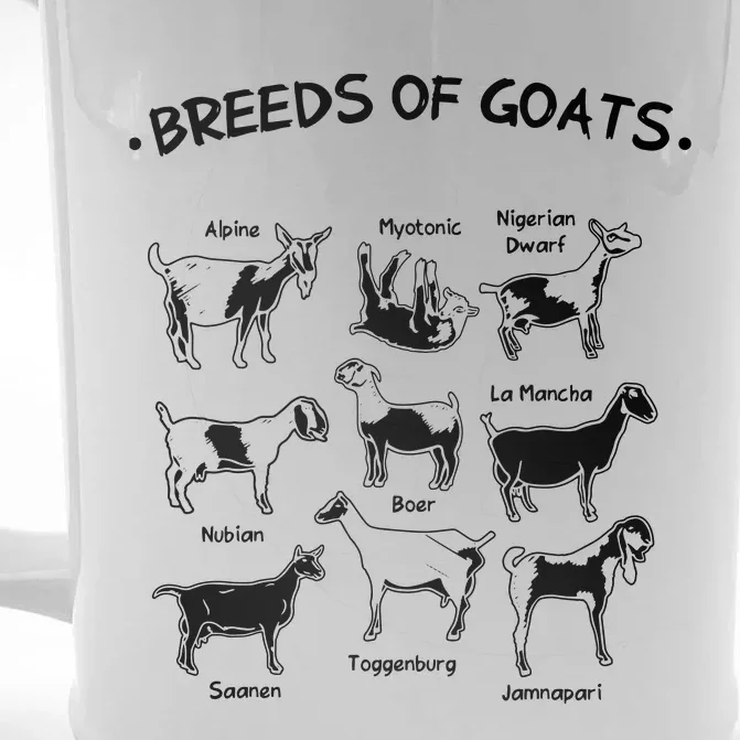 Breeds Of Goats Farmer Women Goat Front & Back Beer Stein