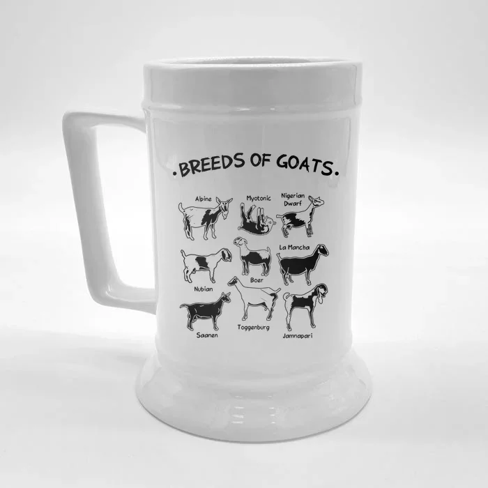 Breeds Of Goats Farmer Women Goat Front & Back Beer Stein