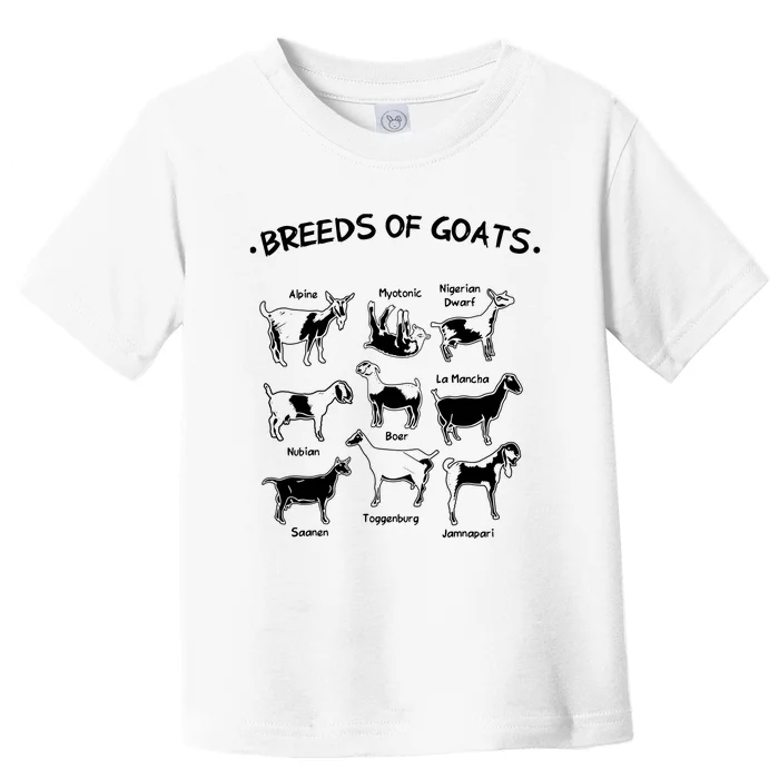 Breeds Of Goats Farmer Women Goat Toddler T-Shirt