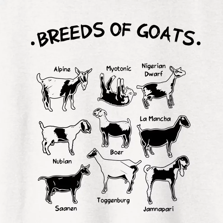 Breeds Of Goats Farmer Women Goat Women's Crop Top Tee