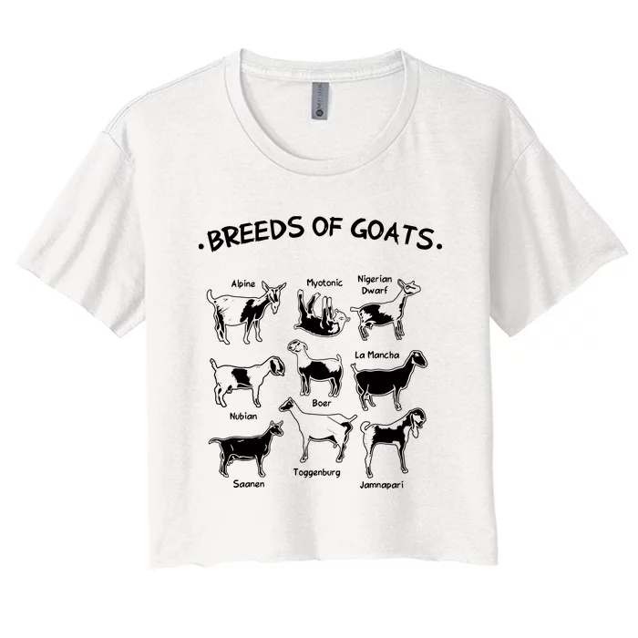 Breeds Of Goats Farmer Women Goat Women's Crop Top Tee