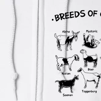 Breeds Of Goats Farmer Women Goat Full Zip Hoodie