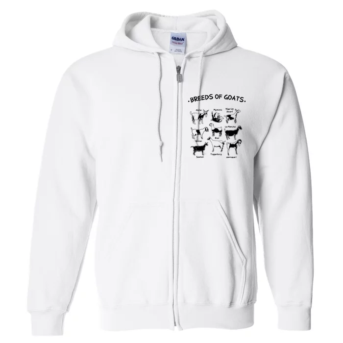 Breeds Of Goats Farmer Women Goat Full Zip Hoodie