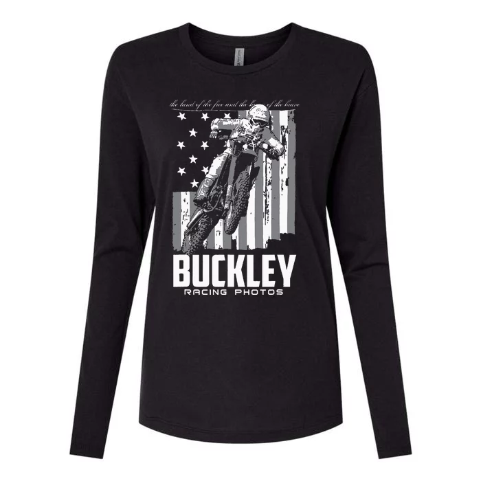 Buckley Old Glory Johnny 84 Womens Cotton Relaxed Long Sleeve T-Shirt