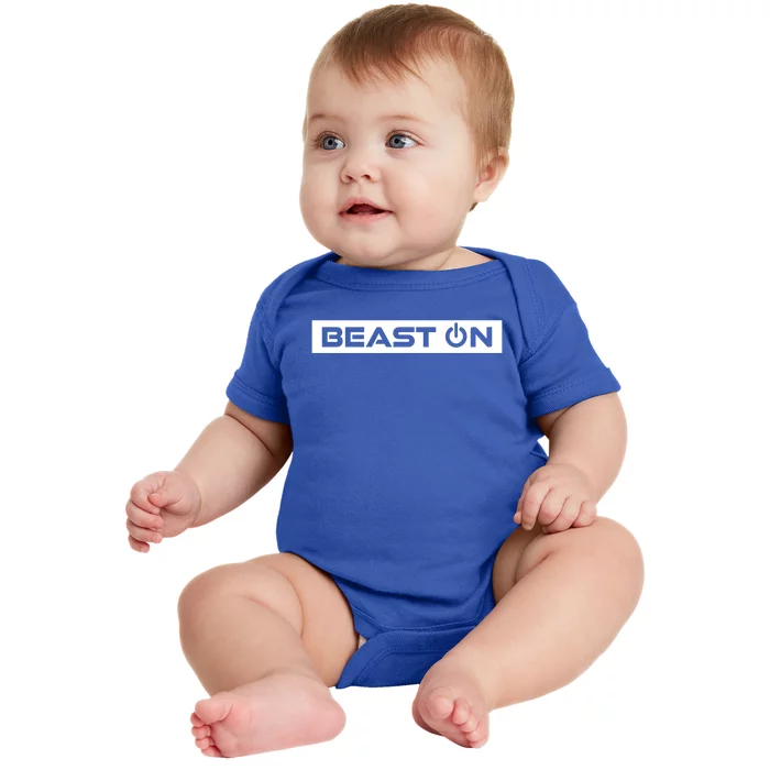 Beast On Gym Motivation Sayings Fitness Training White Gift Baby Bodysuit