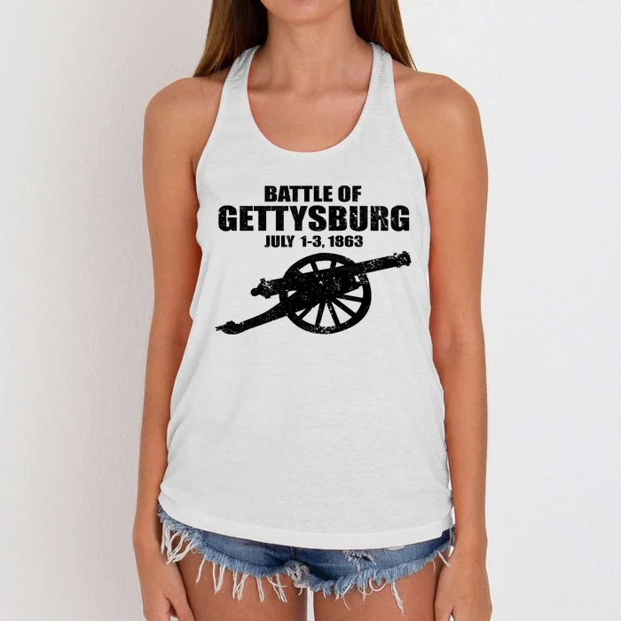 Battle Of Gettysburg Battlefield US American Civil War Women's Knotted Racerback Tank