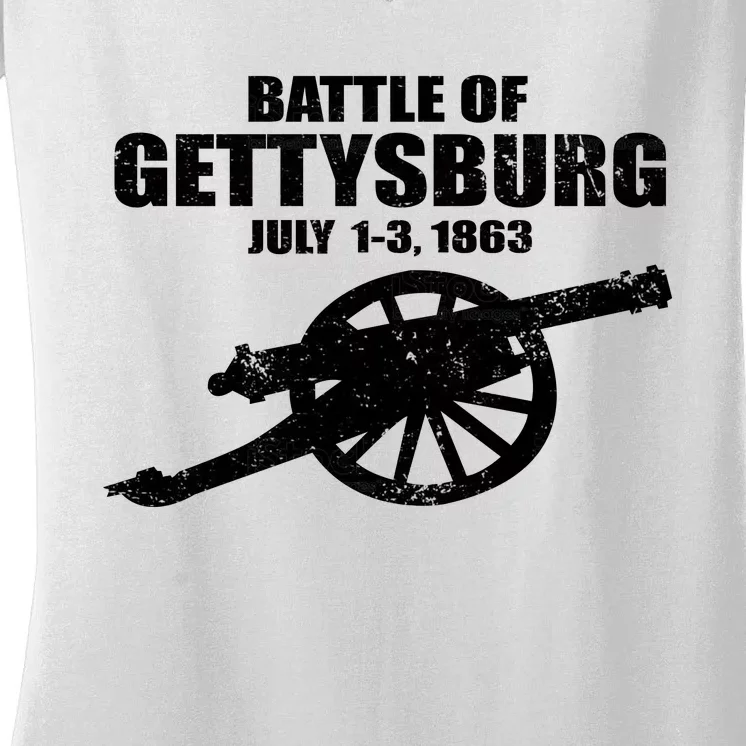 Battle Of Gettysburg Battlefield US American Civil War Women's V-Neck T-Shirt