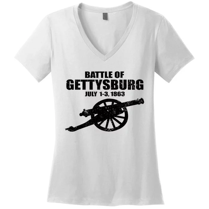 Battle Of Gettysburg Battlefield US American Civil War Women's V-Neck T-Shirt