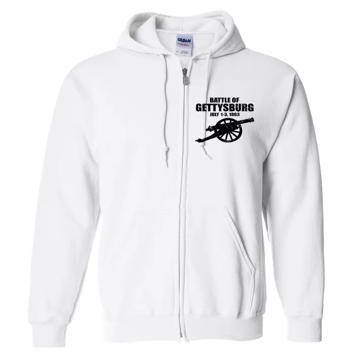 Battle Of Gettysburg Battlefield US American Civil War Full Zip Hoodie