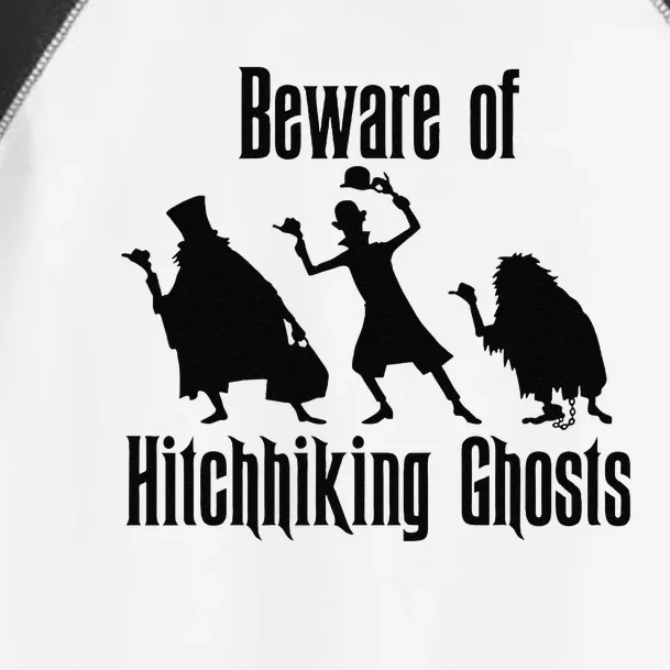 Beware Of Hitchhiking Ghosts Funny Halloween Gifts Toddler Fine Jersey T-Shirt