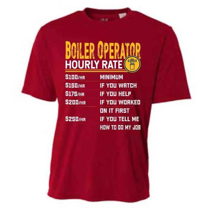 Boiler Operator Hourly Rate Funny Boiler Worker Operator Cooling Performance Crew T-Shirt