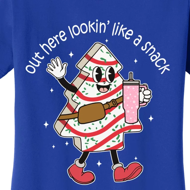 Boojee Out Here Lookin Like A Snack Christmas Tree Cake Great Gift Women's T-Shirt