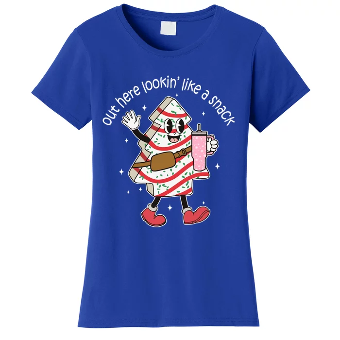 Boojee Out Here Lookin Like A Snack Christmas Tree Cake Great Gift Women's T-Shirt