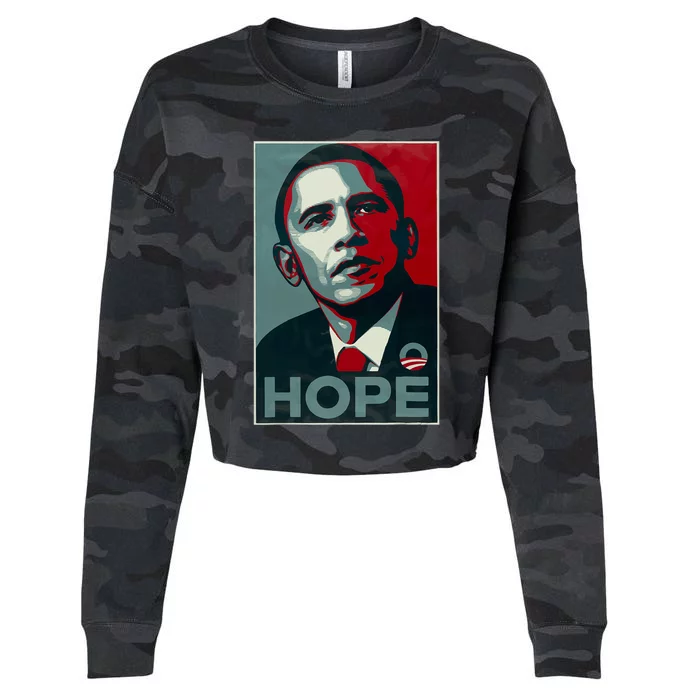 Barack Obama Hope 44th United States President Democratic Cropped Pullover Crew