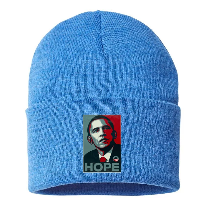 Barack Obama Hope 44th United States President Democratic Sustainable Knit Beanie