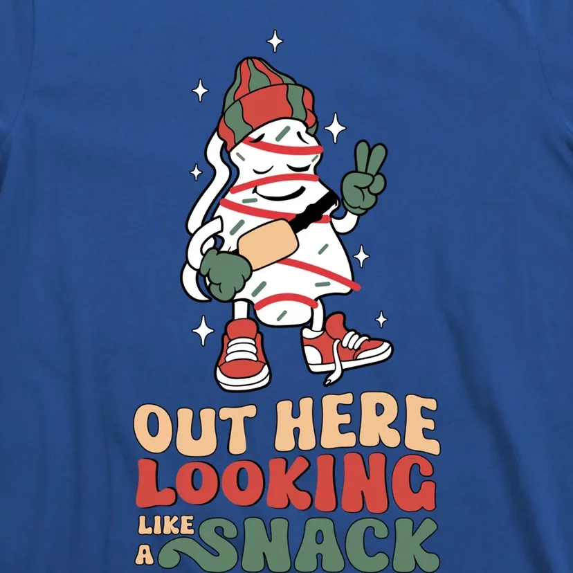 Boojee Out Here Lookin Like Snack Groovy Christmas Tree Cake Gift T-Shirt